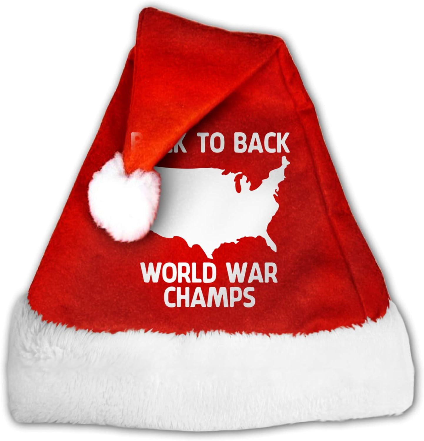Amazon.com: Back-to-Back World War Champs Santa Hat for Holiday Party: Clothing
