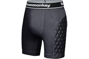Dreammonkey Toddler Boys Baseball Padded Sliding Shorts Cup Pocket Protective Compression Underwear for Football