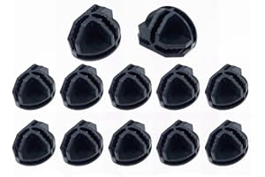 YUECY Metal Wire Cube Connectors for Storage Organizer,Durable Plastic Grid Connectors for Modular Shelving Units and Closet Organization Systems (Black Semicircle, 10PCS)