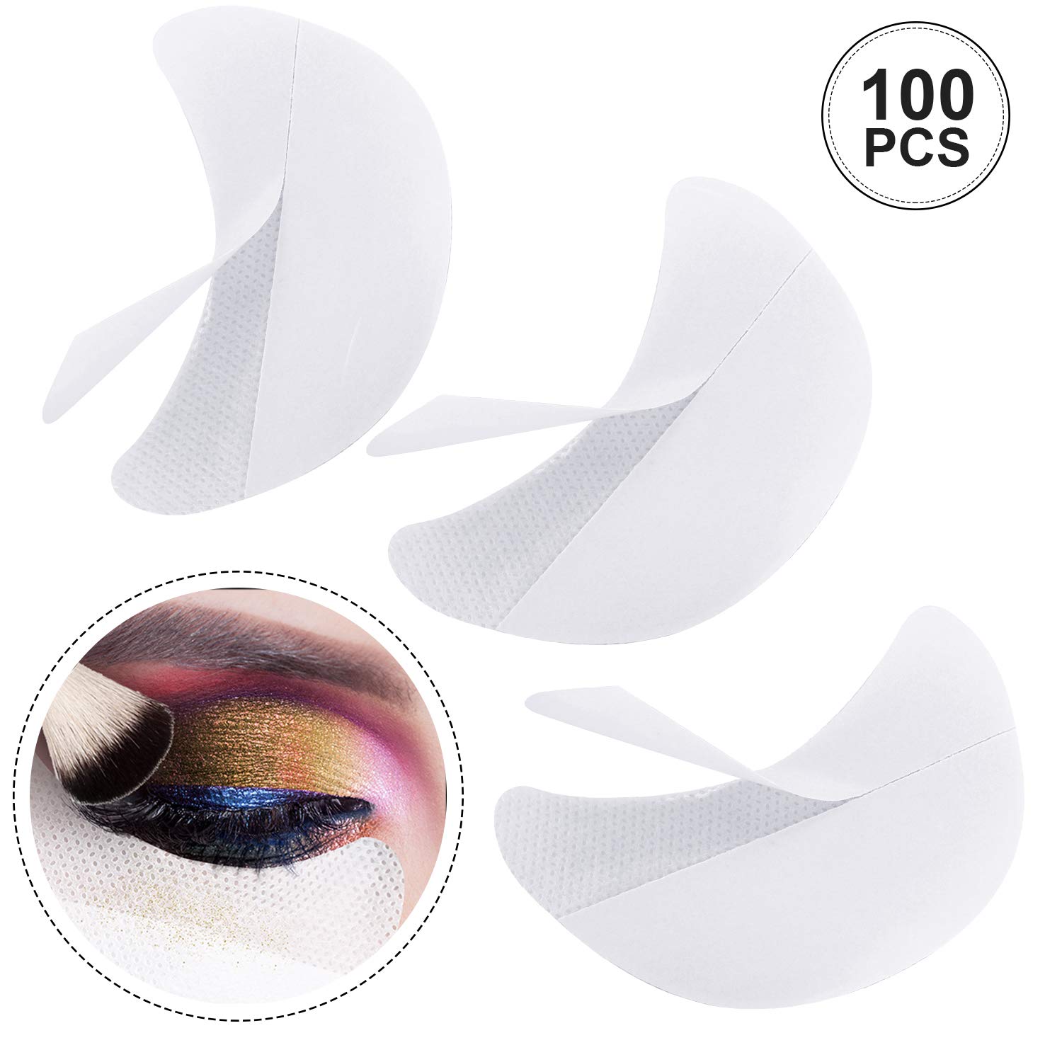 100 Pieces Eyeshadow Shield Eyeshadow Gel Pad Patches Eyeshadow