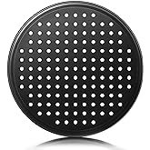 CasaCulina 12 Inch Pizza Pan with Holes, Nonstick Pizza Tray for Oven, Round Perforated Carbon Steel Pizza Baking Pans Pizza Bakeware for Home Restaurant Kitchen Baking