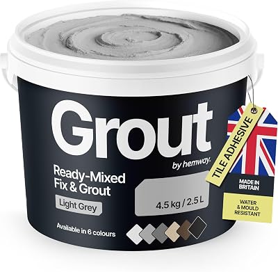 Hemway Light Grey Ready Mixed Grout & Fix 4.5kg / 2.5L