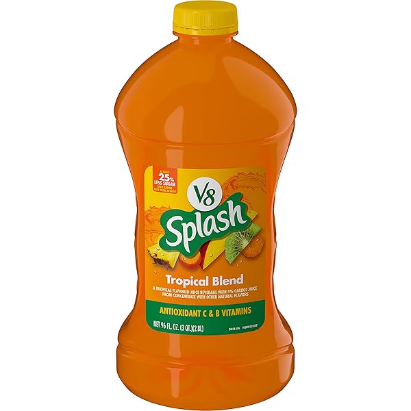 V8 SPLASH TROPICAL FRUIT BLEND FLAVORED JUICE BEVERAGE,...