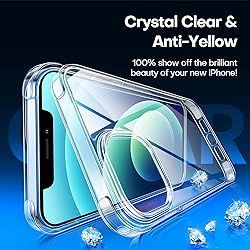CANSHN Clear Compatible with iPhone 12 Case/iPhone