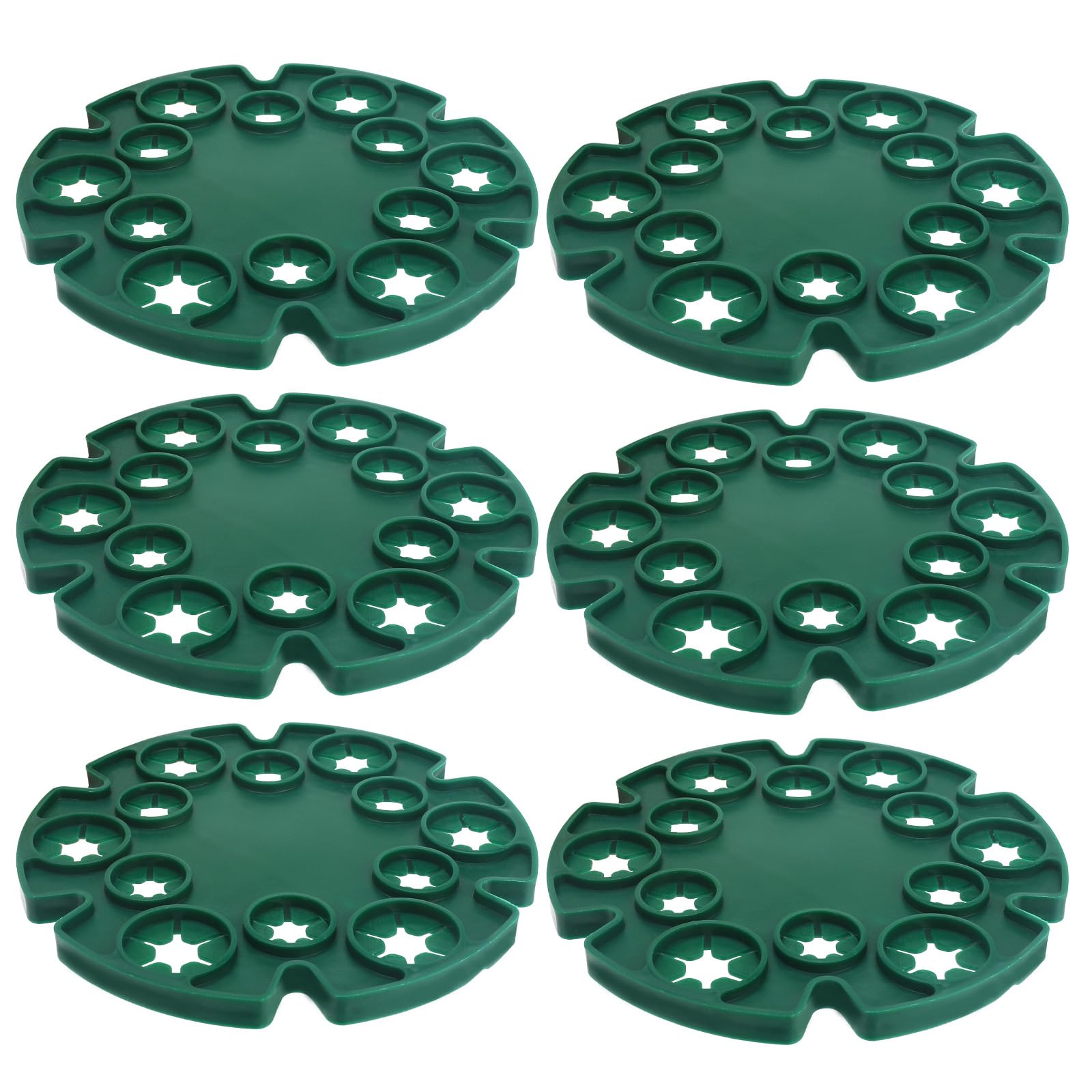 KINGLAKE 6 Pcs Wigwam Cane Grips, Sweet Pea Runner Bean Support Frame (Bamboo Pole not Included), Wigwam Cane Support Holder Connectors for Climbing Plants, Tomatoes, Cucumbers, Clematis