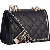 Aiqudou Quilted Crossbody Bag for Women - Leather Shoulder Bag Fashion Chain Small Purse