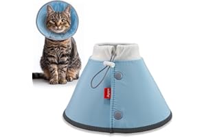 Agape Soft Cone for Cats & Small Dogs, Comfy Pet Cone to Stop Licking, Adjustable Cat E Collar Alternative After Surgery, Protective Elizabethan Collar for Pup & Kitty, Water Repellent Recovery Cone
