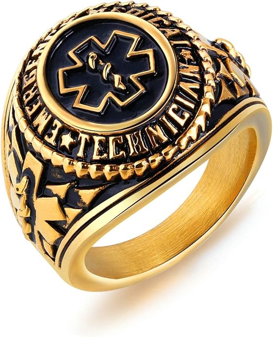 Beydodo Diabetes Ring for Women and Men Ring with Medical Sign