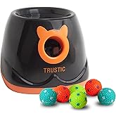 Automatic Ball Launcher for Small to Medium Dogs, Indoor or Outdoor Thrower Fetch Toy, Adjustable Range, Ball Size 2 inch (Bl