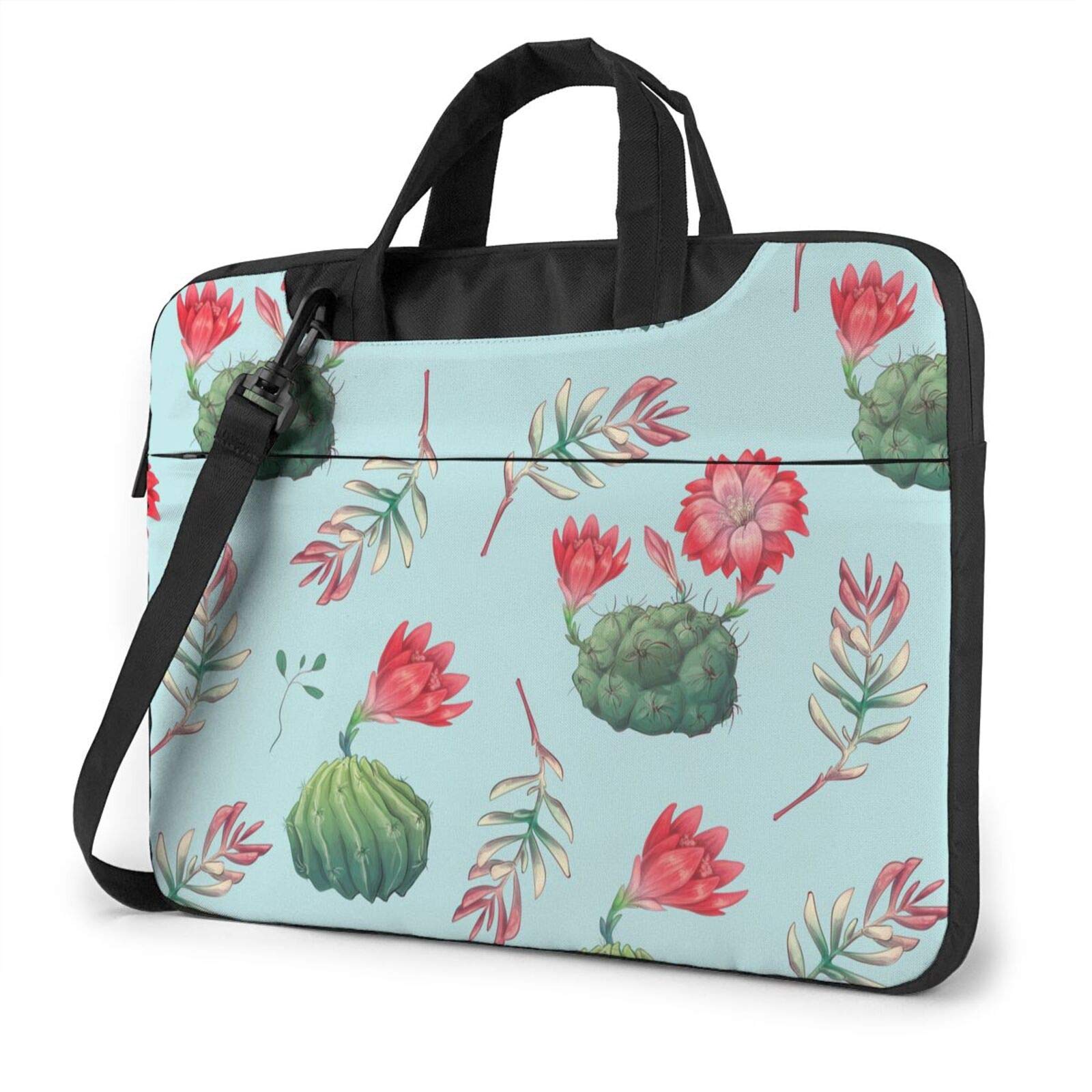 Laptop Bag Succulents Laptop Shoulder Messenger Bag 13 Inch Waterproof Notebook Computer Sleeve Carr