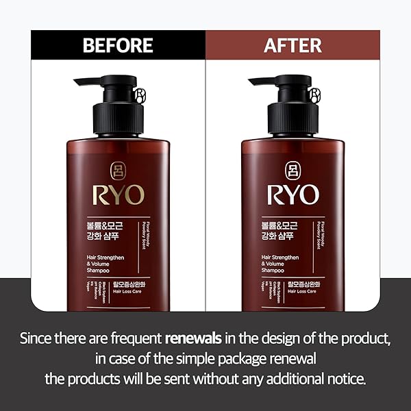 RYO STRENGTHEN & VOLUME SHAMPOO WITH KOREAN GINSENG & CAFFEINE – VOLUMIZING AND REVITALIZING FOR FINE HAIR, ANTI LOSS CARE, STRENGTHENING HAIR ROOTS, 16 FL OZ.