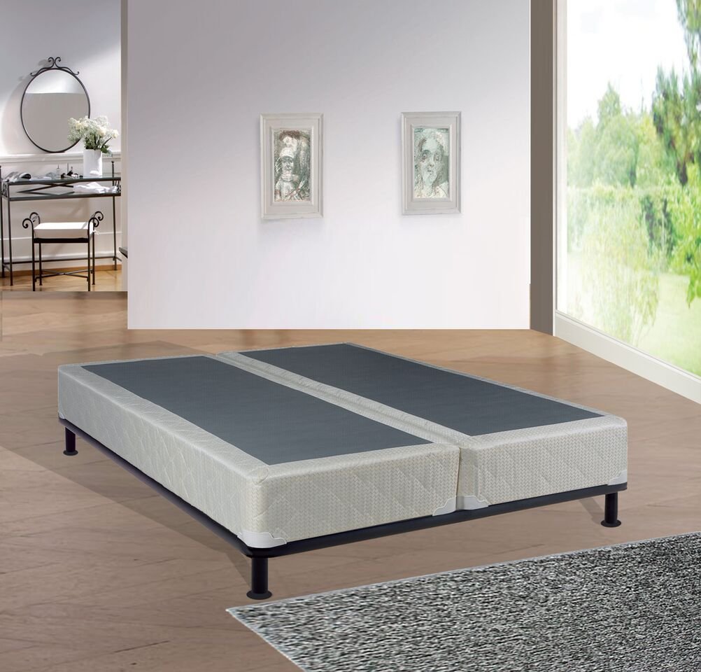 Continental Sleep, 8-inch Fully Assembled Split Box Spring/Foundation For Mattress, Queen Size- 2 BOXES COMPLETE SET