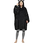 Catalonia Oversized Blanket Hoodie Sweatshirt, Comfortable Wearable Sherpa Pullover,Gift for Her