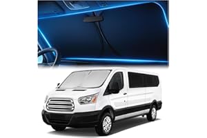 Windshield Sunshade for Ford Transit 2015-2026 Wagon XL/XLT, Cargo, Connect Van XL – Upgraded Double-Layer Design, Mirror Cut