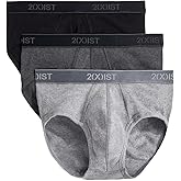 2(X)IST Men's Essential Cotton Contour Pouch Brief 3-Pack