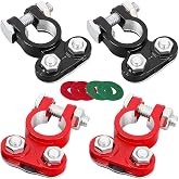 Gasedin 4 PCS Battery Terminal Connector, Anti Corrosion Car Battery Terminal Clamp Connectors, Adjustable Positive Negative Battery Post Connector, Replacement Car Accessories