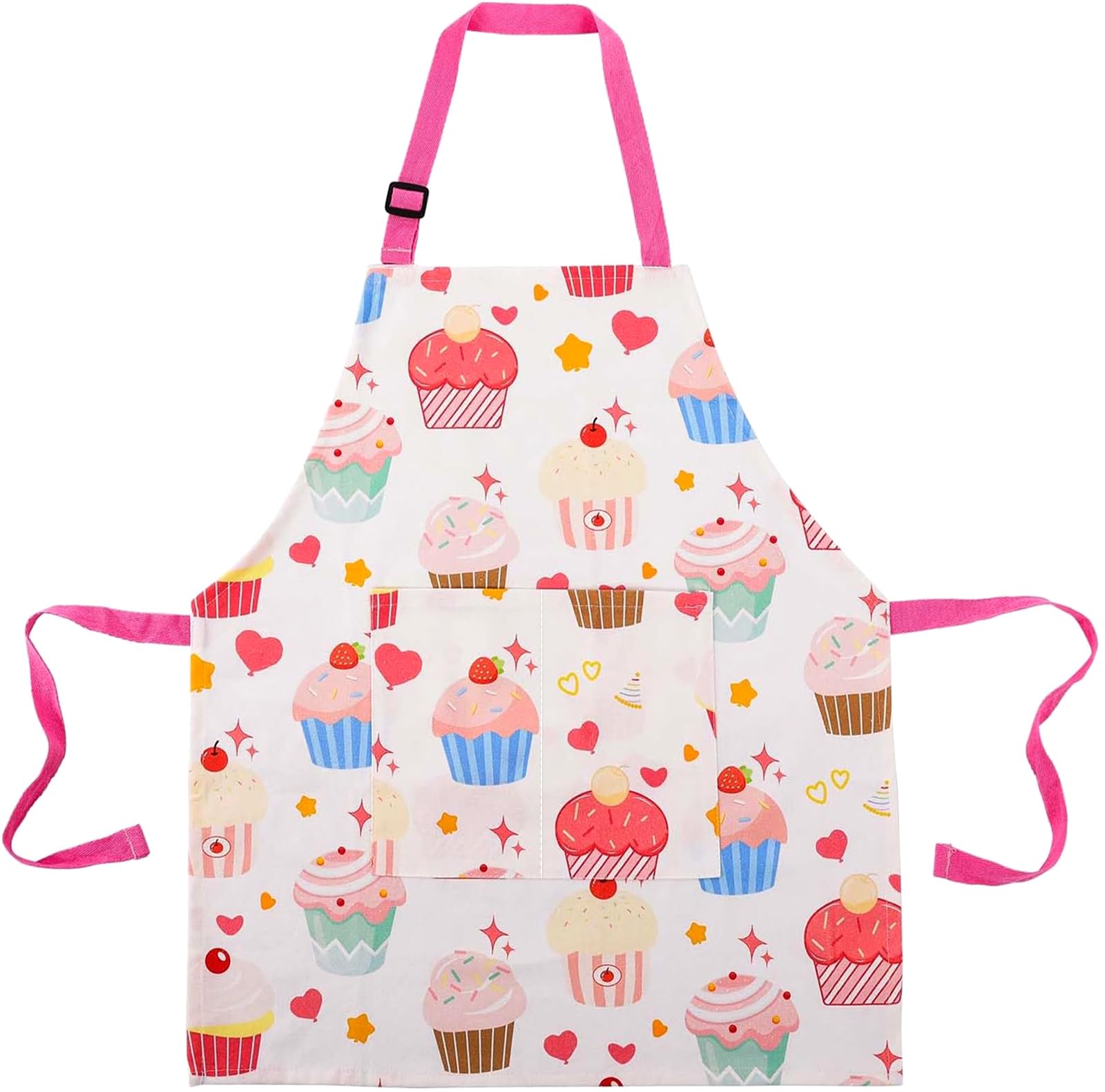 YeeHeen Apron Artist Painting Smock Waterproof Art Apron with Pocket Cake White