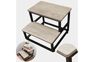 YAKANJ Step Stool for Adults Kids,Closet Sturdy Step Stool, Heavy Duty Step Stool for Kitchen Bathroom Bedroom,Hold Up to 500 Lbs Capacity-Gray