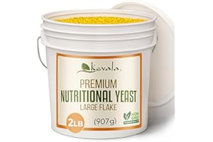 Kevala Nutritional Yeast Large Flake - Fortified Yeast with Extra Vitamin B, Vegan Parmesan Cheese Substitute, Seasoning for Salads and Snacks, Great for Home Kitchens and Restaurants, Bulk Size 2 lb
