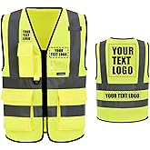 A-SAFETY High Visibility Reflective Safety Vest Customize Logo (XS-8XL)