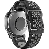 BEFIA 22mm Quickfit Watch Band for Garmin Fenix 5/6/7 Pro Solar Forerunner 935 745 965 955, Breathable Wristband for Garmin MARQ Descent Quatix