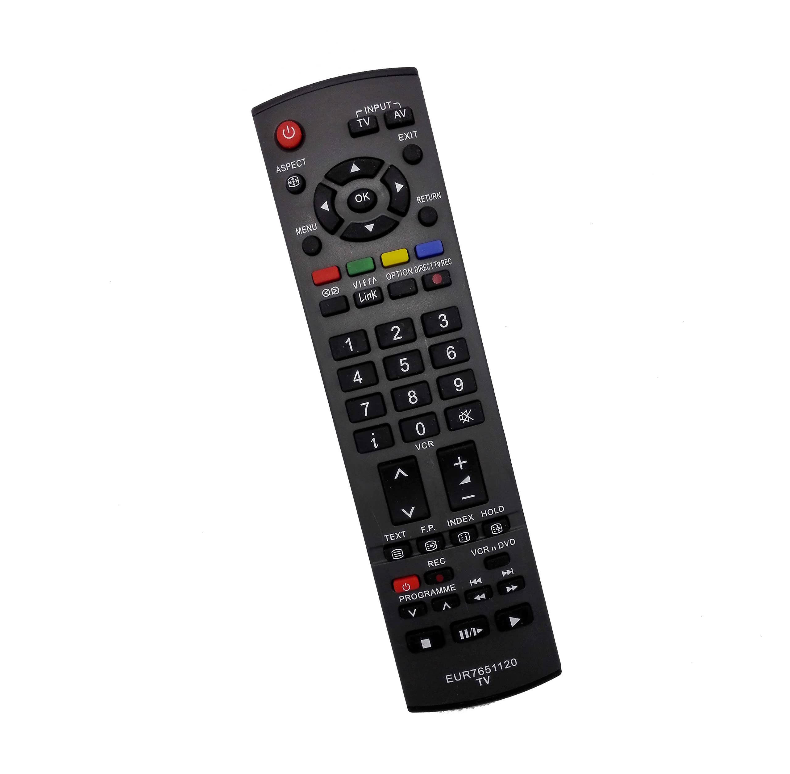 AULCMEET EUR7651120 Replacement Remote Control Compatible with Panasonic 4K OLED Smart TV TH-42PV7F TH-50PV7F TH-37PV7S TH-42PV7EY TH-37PV7EY TH-37PV7F TH-42PV7P TH-50PV7P TH-42PV7S TH-37PV7P