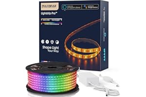 Maxonar LED Strip Lights Works with Alexa 32.8Ft/10M WiFi Wireless Smart Phone Controlled DIY Kit SMD 5050 RGB Multicolor Indoor Waterproof IP65 600LEDs Strip Light,Works with Amazon Echo&Google Home