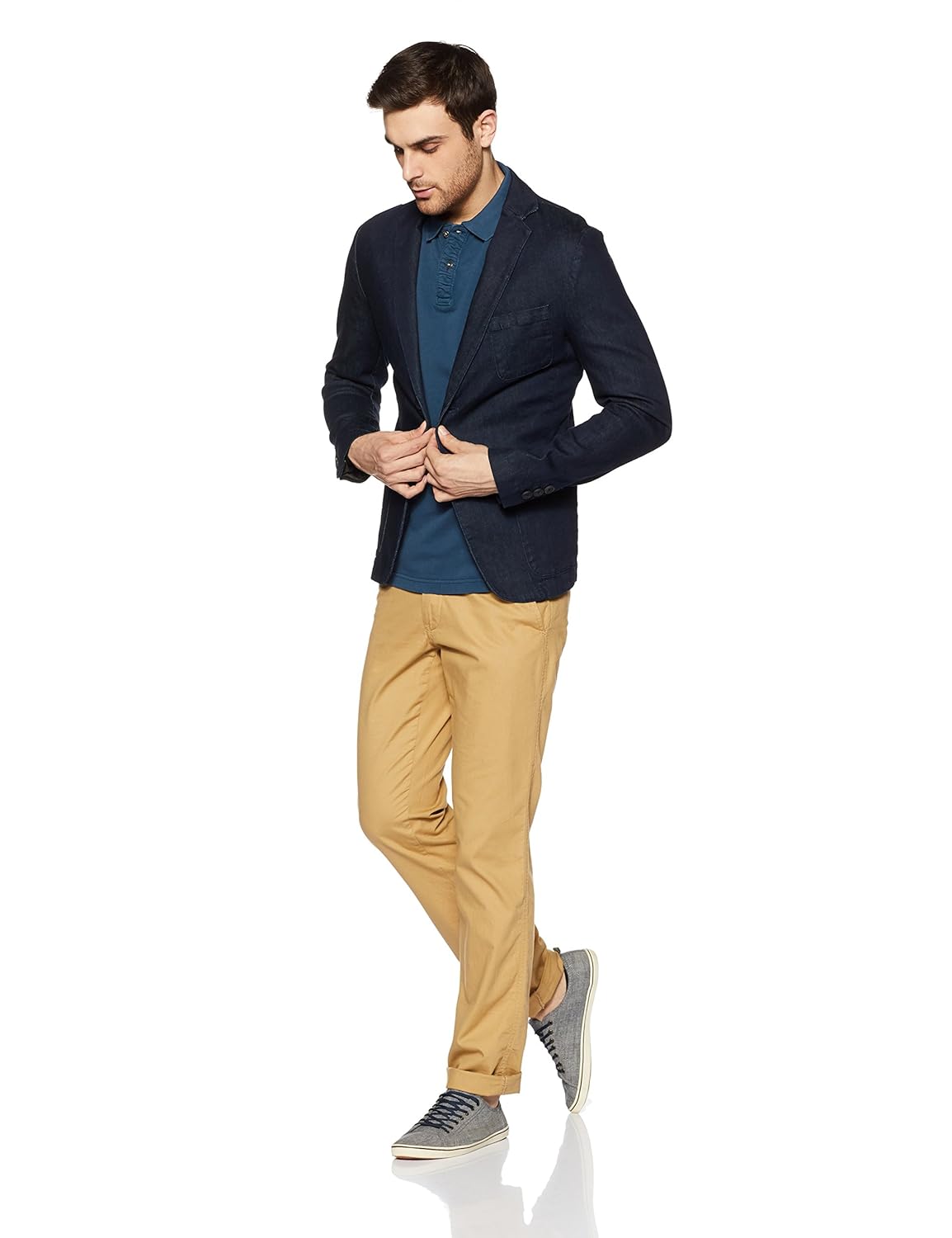 lp jeans by louis philippe men's solid slim fit polo