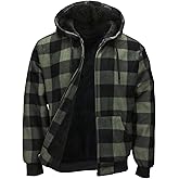 Dicodoum Winter Hoodies for Men，Sherpa Fleece Lined Jackets Thermal Fashion Hooded Coats Zip Up Sweatshirt