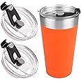 2Pack Replacement Lids Compatible with Stanley 16oz Adventure Beer Pint Glass (White-2Lid)