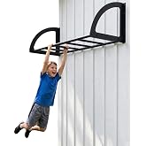 Barcaloo Wall Mount Monkey Bars, 4 Ft - Indoor Jungle Gym Kit | Ceiling Alternative Climber, For Indoor Playground Equipment