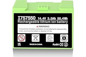 TenHutt 14.4V 3.5Ah Repalcement Battery for iRobot Roomba i7+ i7 J7 J7+ 7150 7550 e5 e5152 e5154 e6 i3 3150 i3+ 3550 i2 2152 i4 4150 i4+ i4, Compatible with Irobot Roomba e/i Series Vacuum Cleaner