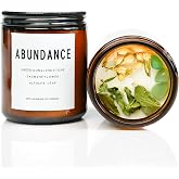 Natural Crystal Candle,Abundance, Crystal Ritual, Spiritual, Money Prosperity, Candle Spell.(Abundance)