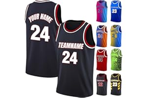 Custom Basketball Jersey Team Name Number Personalized Practice Shirt for Men Youth Kids Boys College University, S~4XL