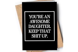 Funny Card for Daughter | Original card for Birthday, Retirement, Wedding, Christmas. | Joke congratulatory card for your dau