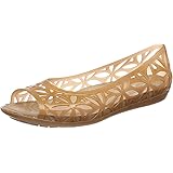 crocs isabella jelly flat bronze
