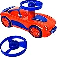 Tracer Racers Spinz Pull Back Fast Crashing, High Flying Race Car - Red & Blue