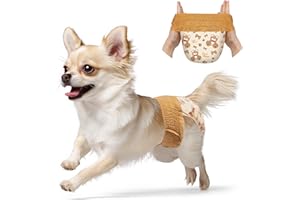 Dono Disposable Dog Diapers Female-60PCS, Pull it Up Doggie Diapers for Female Dogs with 360° Stretchy Waist, Doggy Diapers for Dog in Heat Period, Super Absorbent Leak-Proof Puppy Diapers, S