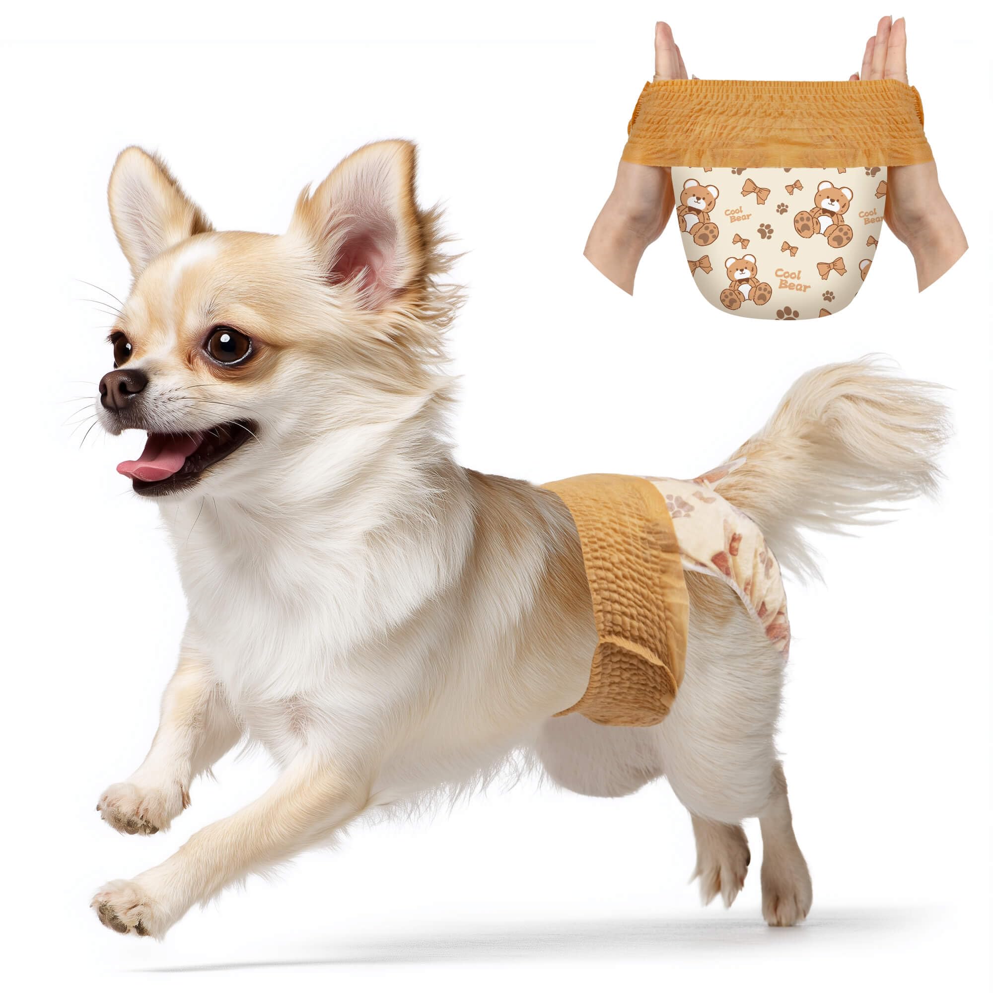 Photo 1 of Dono Disposable Dog Diapers Female (20-60PCS), Pull it Up Doggie Diapers for Female Dogs with 360° Stretchy Waist, Doggy Diapers for Dog in Heat Period, Super Absorbent Leak-Proof Puppy Diapers, XS