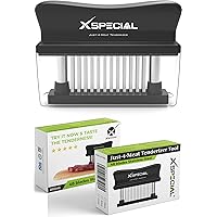 XSpecial Meat Tenderizer Tool 48-Blades Stainless Steel - Ease to Use & Clean - Kitchen Gadgets Tools with Sharp Needle Makes