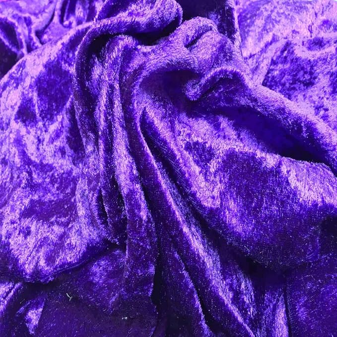 Fabrics Online Uk Gothic Purple Crushed Velvet/Velour Drape Dress