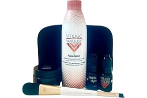 Vitiligo Vanquish Cosmetic Camouflage Kit by Fake Bake Liquid Concealer, Long Lasting Natural Color Customization Eliminates Appearance of Skin Depigmentation For Women & Men - Cover Lasts For Days