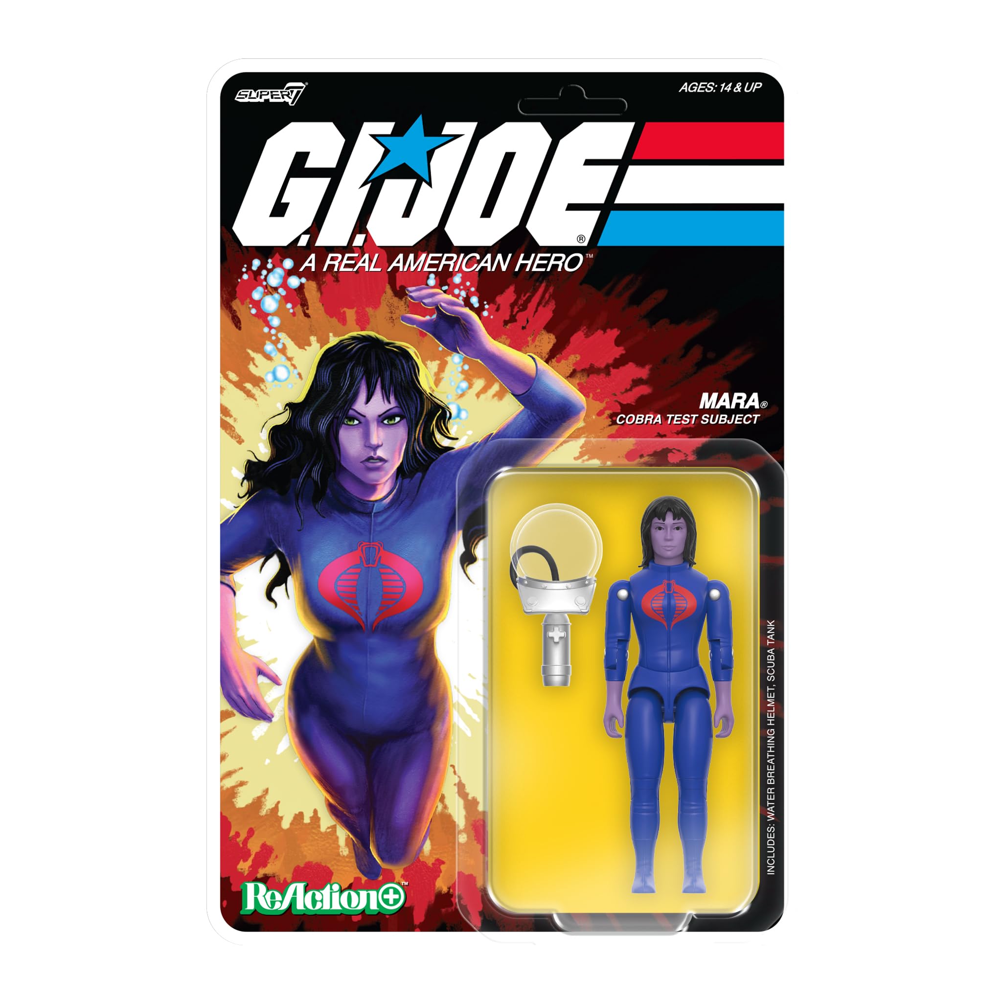 Super7 Reaction+ G.I. Joe Mara - 3.75" G.I. Joe Action Figure with Accessories - Classic Cartoon Collectibles and Retro Toys