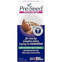 Pre-Seed Fertility Friendly Personal Lubricant, For Use by Couple When Trying to Concieve, 9 Single-Use Applicators, 40 g
