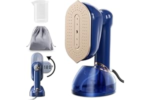 CPWORLD Steamer for Clothes, Travel Steamer & Iron 2-in1, Handheld Clothes Steamer-20s Heat-up, 230ml Large Tank, 180° Rotatable Handle, 1050W Portable Garment Steamer with Storage Bag, Only for 120V