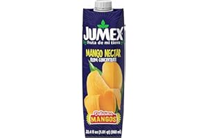Jumex Mango Nectar - Mango Juice Nectar Made with Fresh Fruit Puree - Tropical Fruit Juice Concentrate for Smoothie Mix, Cocktail Mixers, Kids Drinks & Mexican Beverages - 32.4oz, 1 Pack Carton