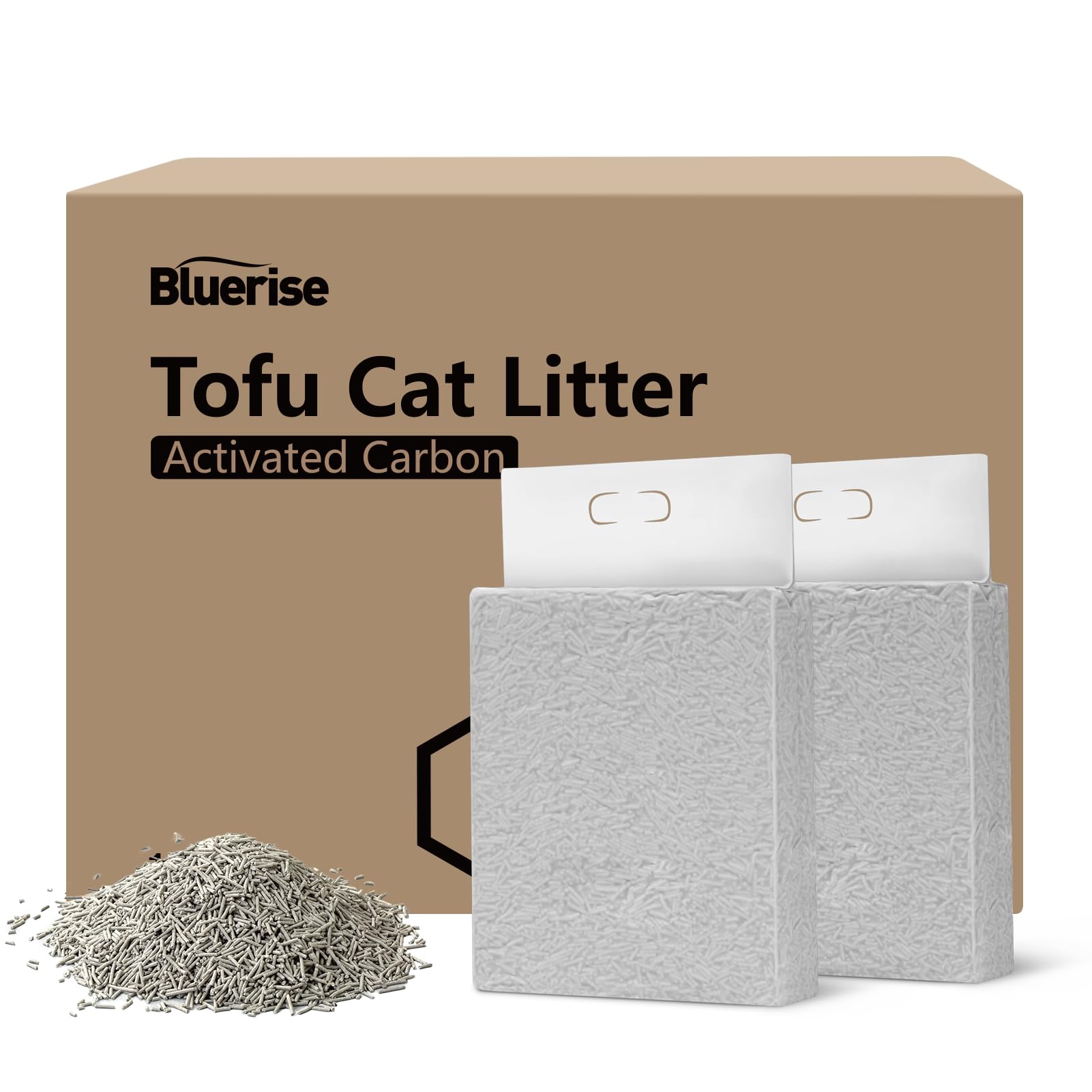 BLUERISE Tofu Cat Litter 6LB×2Bags Natural Cat