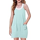 Arshiner Girls Dress with Shorts Casual Summer Spaghetti Straps One Piece Romper Dresses with Pockets for Kid 5-15 Y
