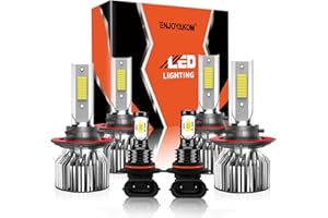 ENJOYAKOM Compatible for Ford F250 F350 F450 F550 Super Duty 2005 2006 2007 2008 2009 2010 2011 2012 2013 2014 2015 2016 2017 2018 2019 2020 2021 2022, High Low Beam Fog Lights, Pack of 6