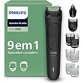 Aparador de Pelos Philips All-in-One 9 em 1 Série 3000 | Máquina para Rosto, Cabelo e Corpo | Barbeador Elétrico Multigroom |